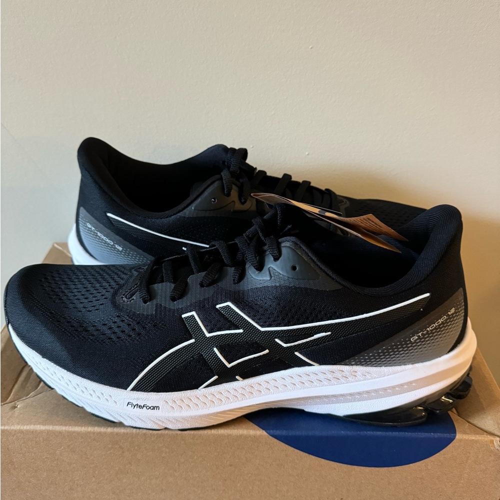 ASICS Men’s Running Shoe - Size 11.5 - Black - Brand New in Box - GT-1000 12